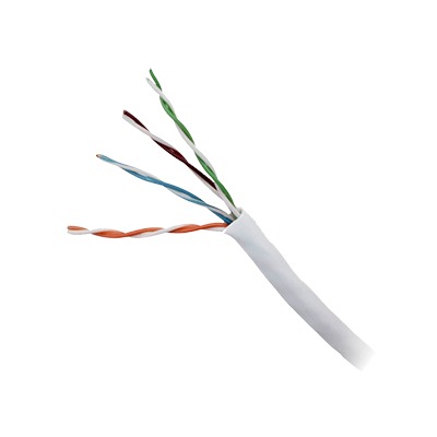 Bobina de cable de 305 metros, UTP Cat5e,de color blanco, UL, CM, probado a 350 Mhz, para aplicaciones de CCTV / redes de datos/ IP megapixel / control RS485