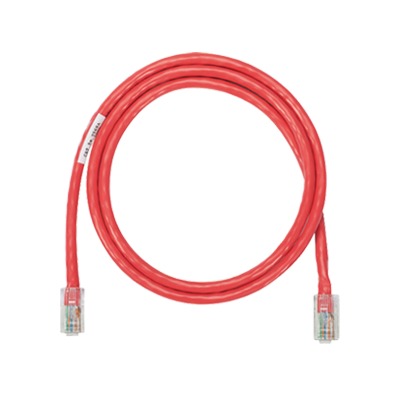 Cable de parcheo UTP Categoría 5e, con plug modular en cada extremo - 1 m. - Rojo