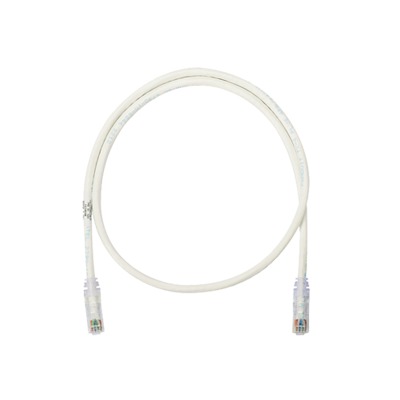 Cable de parcheo UTP Categoría 6, con plug modular en cada extremo - 1 m. - Blanco mate